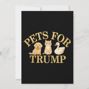 Invitation Animaux de compagnie pour Trump : montrer son sout