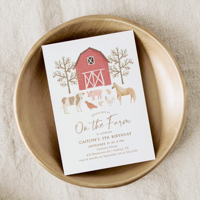 Invitation Animaux de ferme Anniversaire (Créateur téléchargé)
