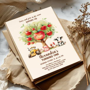 Invitation Animaux de ferme Barnyard 1er anniversaire