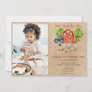 Invitation Animaux de ferme Barnyard Anniversaire