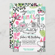 Animaux de fête Anniversaire