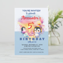 Animaux de fête mignons Anniversaire enfants Pingo