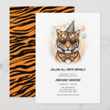 Animaux de Fête Tigre Drôle Enfants Fête d'Anniver