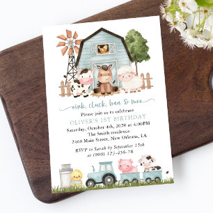 Invitation Animaux de la ferme, Animaux mignons, Grange, Prem