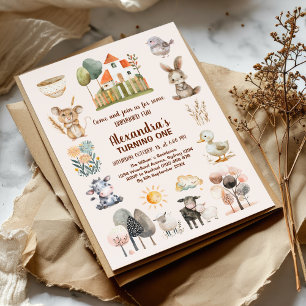 Invitation Animaux de la ferme Barnyard Anniversaire