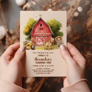 Invitation Animaux de la ferme Barnyard Anniversaire