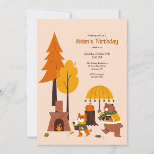 Invitation Animaux de la Forêt Échauffement