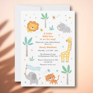 Invitation Animaux de la jungle mignonne Baby shower Invitati