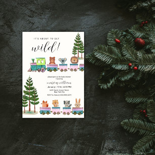 Invitation Animaux de Safari Sauvage Fantaisistes Baby Shower