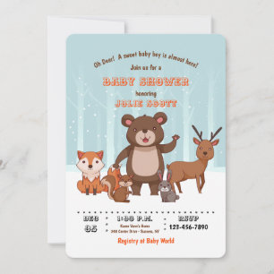 Invitation Animaux d'Hiver en Forêt