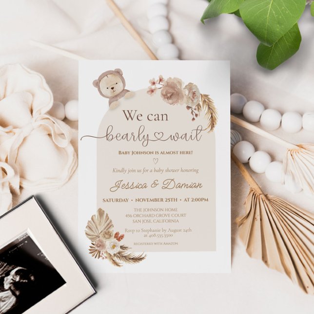 Invitation Animaux en peluche Ours en peluche Baby shower d'a (Créateur téléchargé)