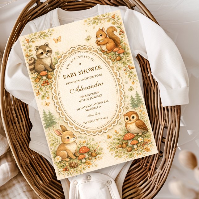 Invitation Animaux enchantés de la forêt - Baby Shower (Créateur téléchargé)