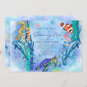 Invitation Animaux sauvages Baby shower marin par la poste