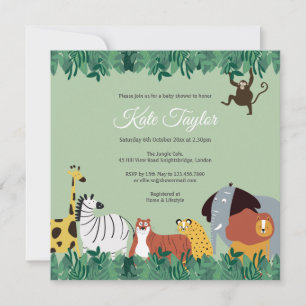 Invitation Animaux Sauvages de Safari Baby Shower / Sprinkle