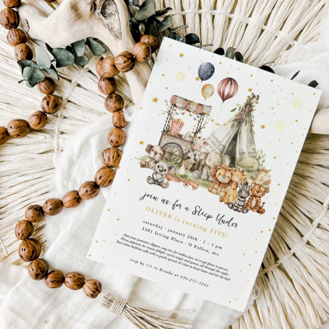 Invitation Animaux vintages | Sleepunder De Dormir (Créateur téléchargé)