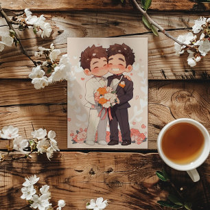 Invitation Anime Chibi Boys Mariage gay