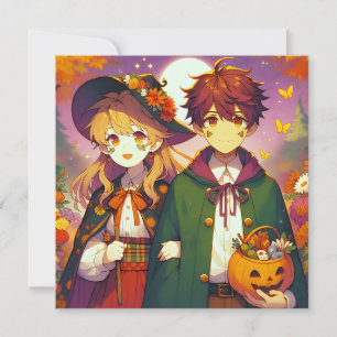 Invitation Anime Kid's en costumes d'Halloween
