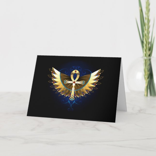 Invitation Ankh or avec ailes (Devant)