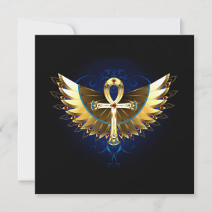Invitation Ankh or avec ailes