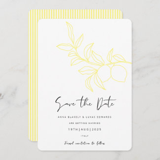 Invitation ANNA Moderne Italienne Grilles de citron Enregistr