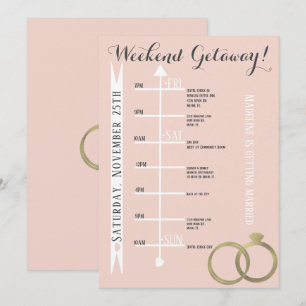 Invitation Anneau en feuille pour week-end d'enterrement de v