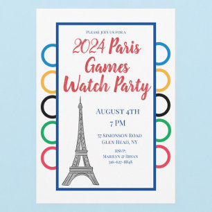 Invitation Anneaux de Soirée de Veille des Jeux de Paris 2024