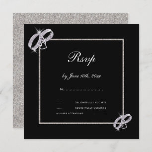 Invitation Anneaux Mariage Argent Classé Mariage Rsvp