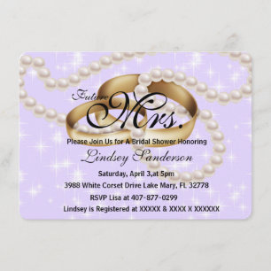 Invitation Anneaux pourpres chics avec l'invitation nuptiale