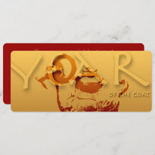 Invitation Année de la chèvre Chinoise Année Zodiaque Invitat