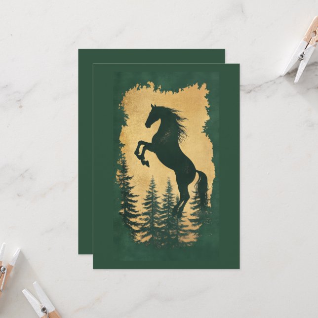Invitation Année du Cheval 2026 (Personnaliser) (Devant/Arrière en situation)