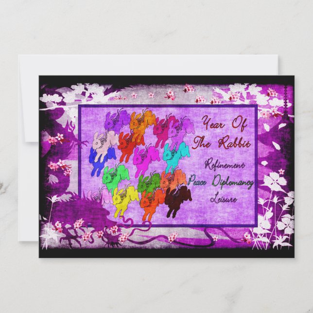 Invitation Année du lapin (Devant)