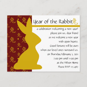 Invitation Année du lapin