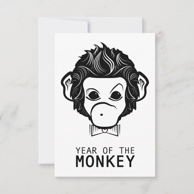 Invitation année du singe (bowtie) (Devant)