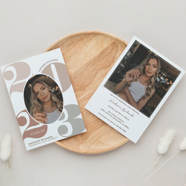 Invitation Année Elégante Photo Graduation Party (Créateur téléchargé)