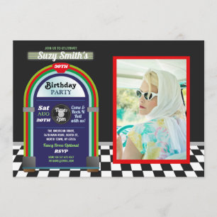 Invitation Années 1950 de photo d'années '50 de