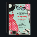 Invitation Années 1950, les cinquante s'habillent Retro Invit<br><div class="desc">Années 1950,  les cinquante s'habillent Retro Invitations Vintages</div>