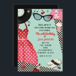 Invitation Années 1950, les cinquante s'habillent Retro Invit<br><div class="desc">Années 1950,  les cinquante s'habillent Retro Invitations Vintages</div>
