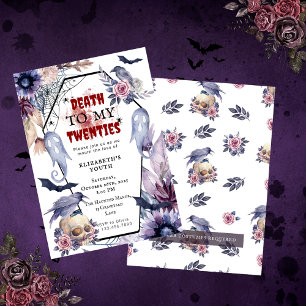 Invitation Années 19-20 Gothique Halloween Jalon anniversaire