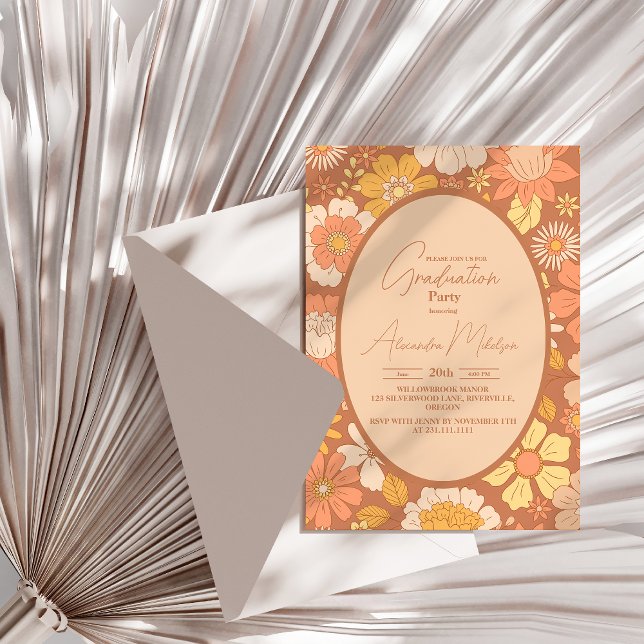 Invitation Années 70 Super rétrograde (Créateur téléchargé)