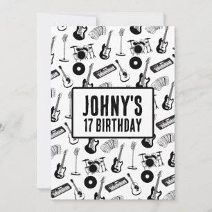 Invitation Annianniversaire des instruments de musique