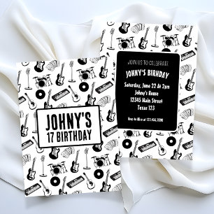 Invitation Annianniversaire des instruments de musique