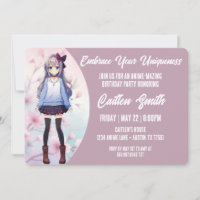 Invitation Annime Anniversaire Japonais Anime Part