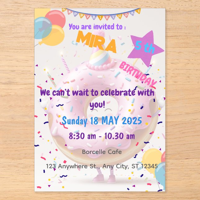 INVITATION ANNIVERSAIRE (Recto)