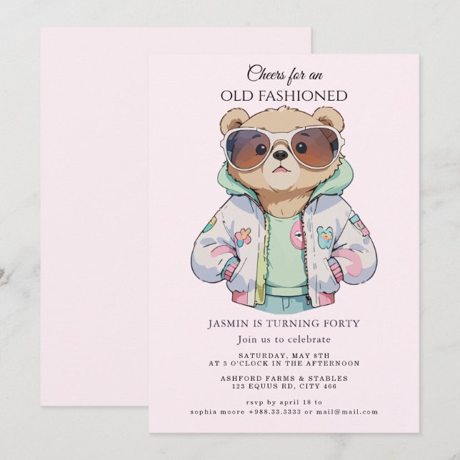 Invitation Anniversaire" (Devant / Derrière)