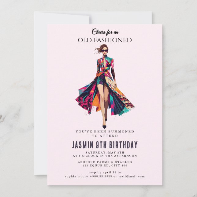 Invitation Anniversaire" (Devant)