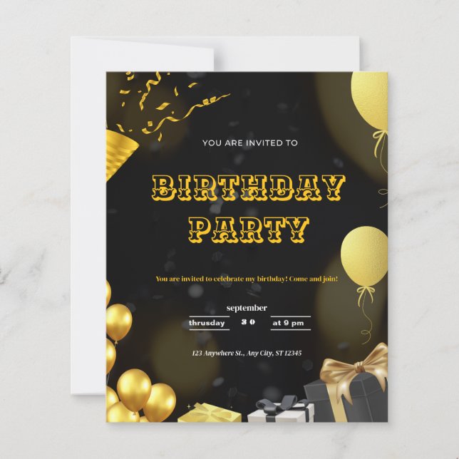 invitation anniversaire (Devant)