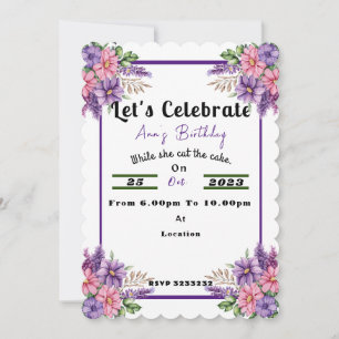 Invitation Anniversaire