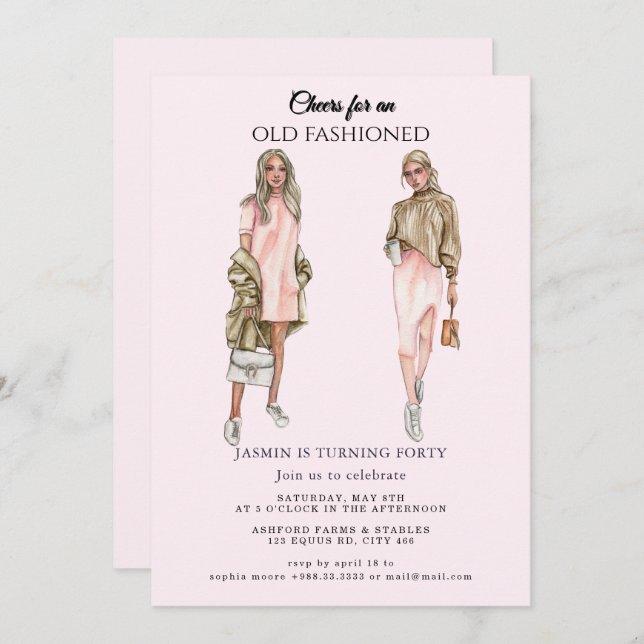 Invitation Anniversaire" (Devant / Derrière)