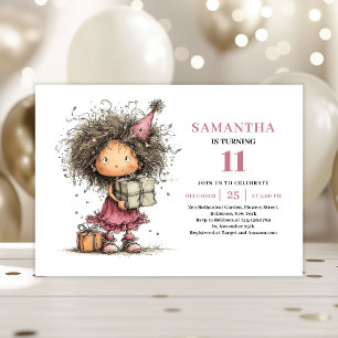 Invitation anniversaire 11 ans Whimsy Kids imprima