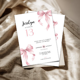Invitation Anniversaire 13 Ans Fille Coquette Ruba